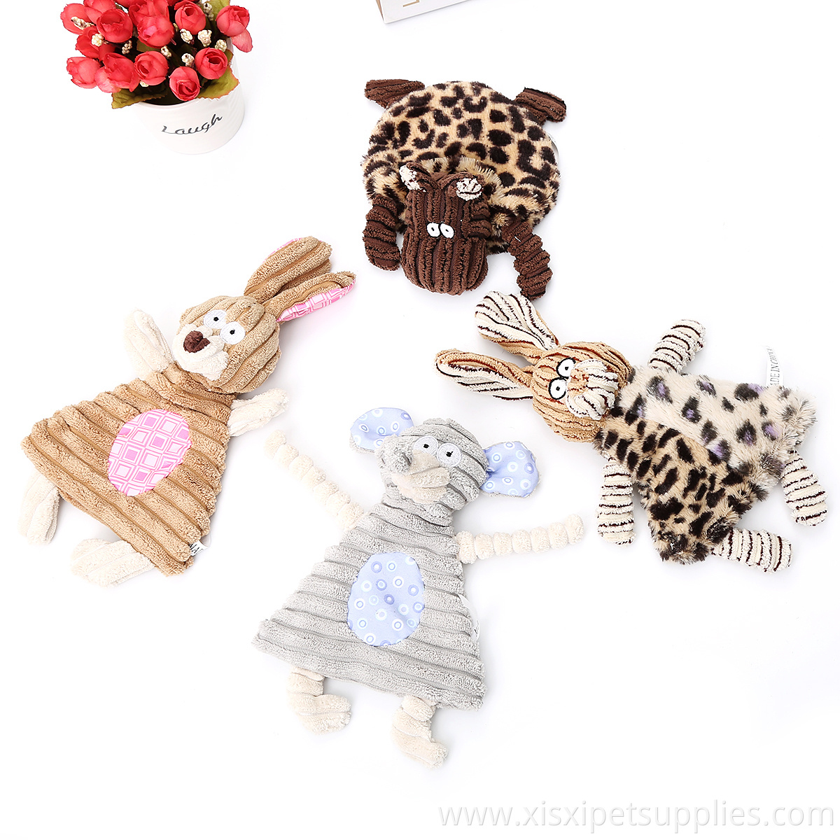 Wholesale Custom Dog Toys Interactive Chew No Stuffing Soft Plush Squeaky Pet Dog Toy